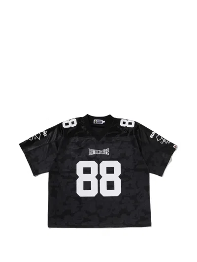A Bathing Ape Camouflage-print Logo-print T-shirt In Black