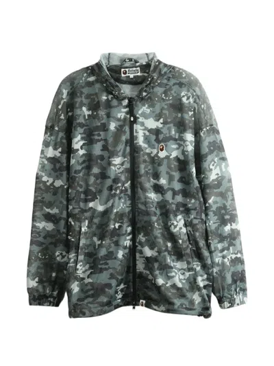A Bathing Ape Camouflage-print Mesh Jacket In Green