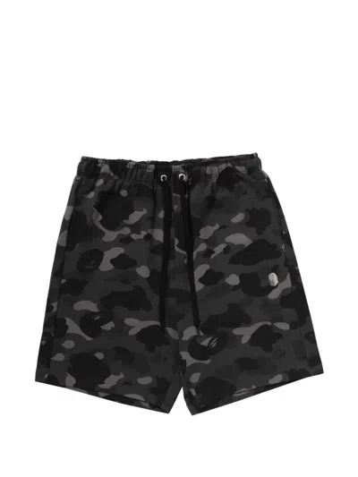 A Bathing Ape Camouflage-print Shorts In Black
