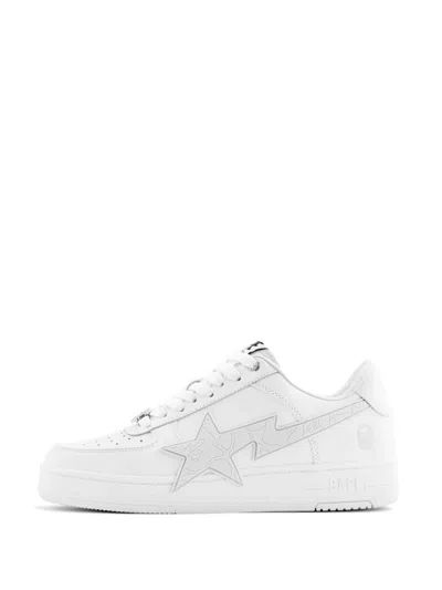 A Bathing Ape Camouflage-print Sneakers In White