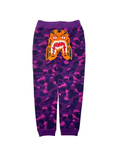 A Bathing Ape Camouflage-print Track Pants In Purple