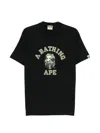 A Bathing Ape 카무플라주 프린트 티셔츠 In Black