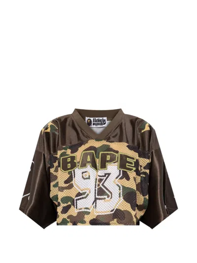 A Bathing Ape Camouflage-print T-shirt In Brown