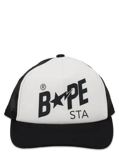 A Bathing Ape Bape Sta Logo-print Cap In Black