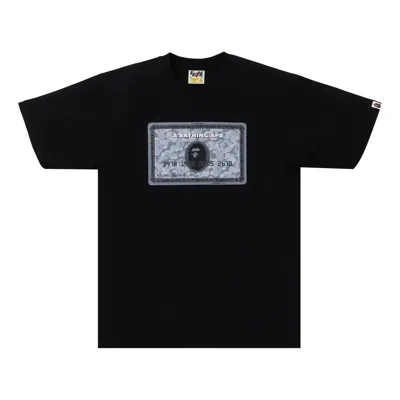 A Bathing Ape Card T-shirt 'black Silver'