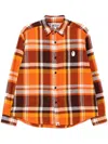 A Bathing Ape Checked Shirt In Orange