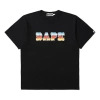 A Bathing Ape Chest Gradient Alphabet Short Sleeve Tee 'black'