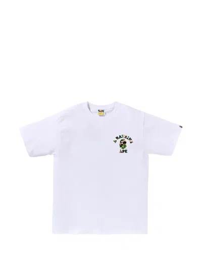 A Bathing Ape City Camo College T-shirt In White
