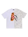 A Bathing Ape City Camo Tiger Shark T-shirt In Multi