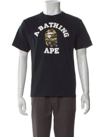 Pre-owned A Bathing Ape College Camo Graphic Print T-shirt In Black