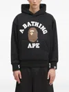 A Bathing Ape Padded Hooded Sweatshirt In Black