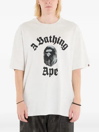 A Bathing Ape College T-shirt In White