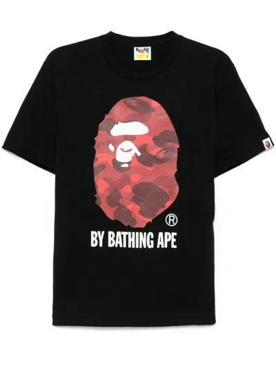 A Bathing Ape Color Camo By Bathing Ape Tee In Black
