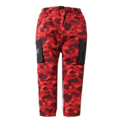 A Bathing Ape Color Camo Military Pants 'red'