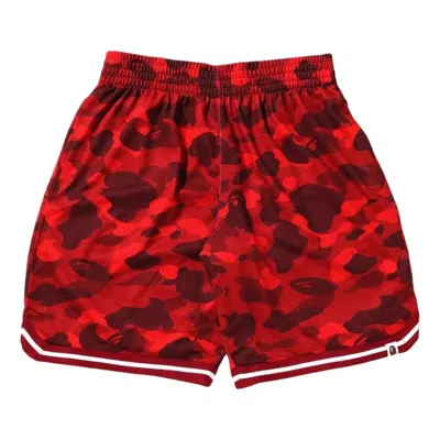 A Bathing Ape Color Camo Wide Fit Shorts 'red'