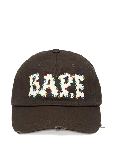 A Bathing Ape Color Stone Panel Cap In Brown