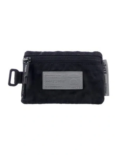 Pre-owned A Bathing Ape Cordura Tech Nylon Pouch In Black