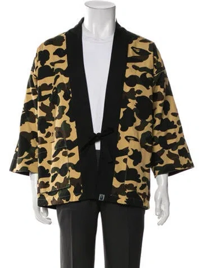 Pre-owned A Bathing Ape Craftan Camouflage Print Jacket In Green