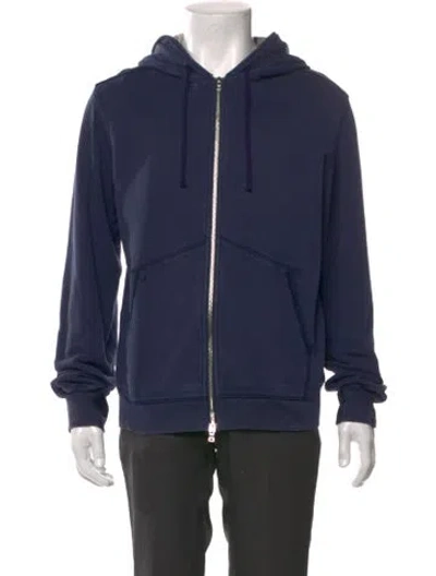 Pre-owned A Bathing Ape Crew Neck Long Sleeve Hoodie In Blue