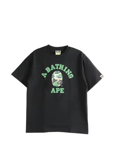 A Bathing Ape Crew-neck T-shirt In Black