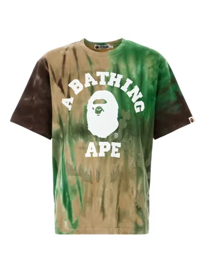 A Bathing Ape Crew-neck Tie-dye T-shirt In Multi