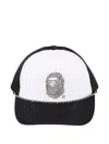 A Bathing Ape Crystal-embellished Cap In Black