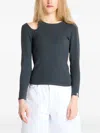 A Bathing Ape Cut-out Rib Top In Black