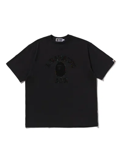 A Bathing Ape Embellished T-shirt In Black
