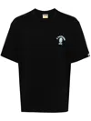 A Bathing Ape Embroidered-logo Cotton T-shirt In Black