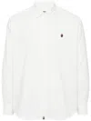 A Bathing Ape Embroidered Logo Shirt In White