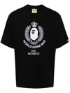 A Bathing Ape Embroidered Logo T-shirt In Black