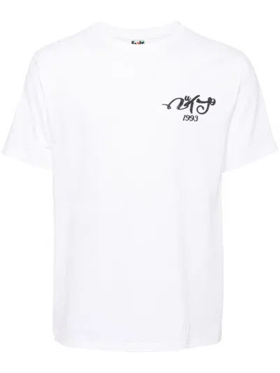 A Bathing Ape Embroidered Motif T-shirt In White