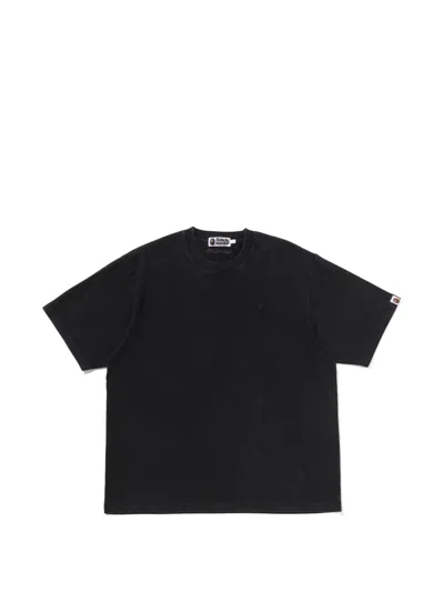 A Bathing Ape Embroidered T-shirt In Black