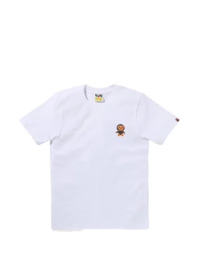 A Bathing Ape T-shirt Mit Stickerei In White
