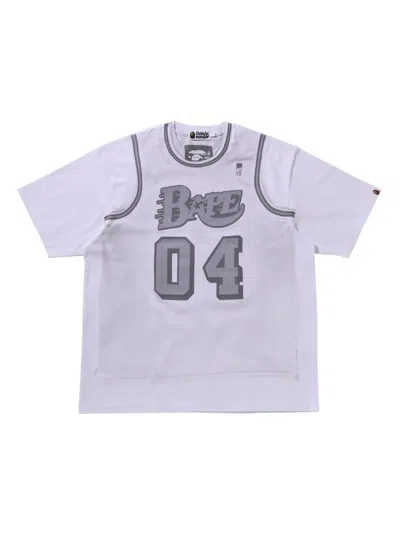 A Bathing Ape Fake Print T-shirt In White