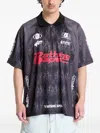 A Bathing Ape Flame-print T-shirt In Gray