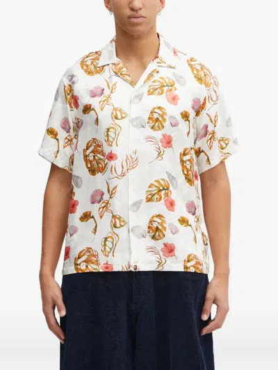 A Bathing Ape Floral Short-sleeve Shirt In Neutral