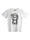 A Bathing Ape Flower Ape T-shirt In White