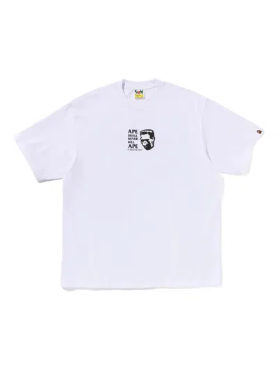 A Bathing Ape Frankenstein Bape T-shirt In White