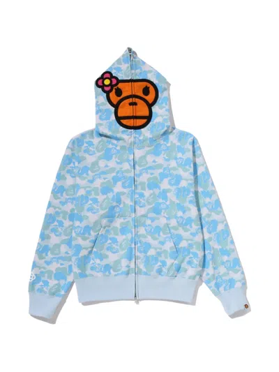 A Bathing Ape Full Zip Camouflage-print Hoodie In Animal Print