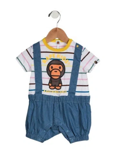 Pre-owned A Bathing Ape Babies' Girls Bape Jumpsuit In Blue
