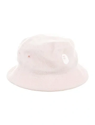 Pre-owned A Bathing Ape Babies' Girls' Head Logo Terry Bucket Hat In Pink