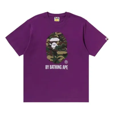 A Bathing Ape Glitch Woodland Camo T-shirt 'purple'