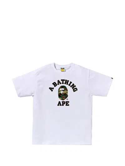 A Bathing Ape Glitch Woodland Camo T-shirt In White