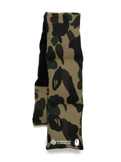 A Bathing Ape Gore-tex Stopper 1st Camo Scarf In Green