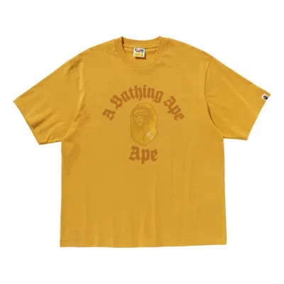 A Bathing Ape Gothic College Relaxed Fit Tee 'yellow'