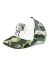 A Bathing Ape Graphic-print Cap In Green