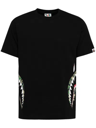 A Bathing Ape Graphic-print Cotton T-shirt In Black