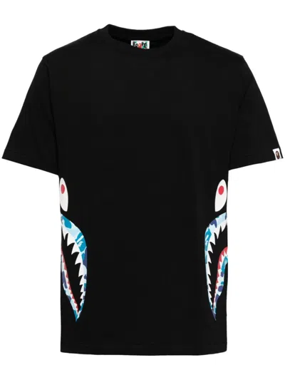 A Bathing Ape Graphic-print Cotton T-shirt In Black