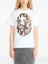 A Bathing Ape Graphic-print Cotton T-shirt In White